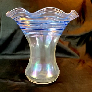 Vintage Steuben Frederick Carder(1863-1963)Threaded Verre De Sole Art Glass Vase - Picture 1 of 9
