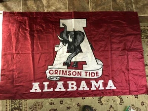 Alabama Crimson Tide 3' x 5' Flag PRE-OWNED CONDITION - NEEDS CLEANING (N832) - Picture 1 of 9