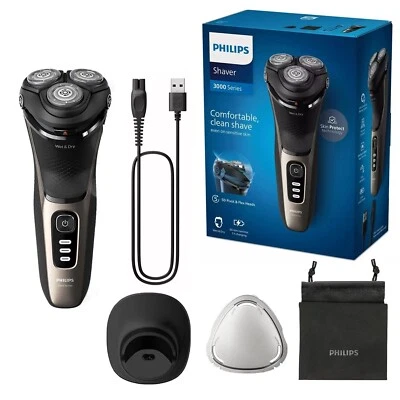 Philips Series 3000 Wet & Dry Electric Shaver Men’s Razor 5D Pivot Trimmer USB - Image 1 of 4