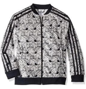 ADIDAS **Youth Medium** Superstar Zebra Print Black & White Jogger Track Jacket - Picture 1 of 10