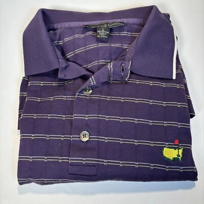 Camisa Polo Masters Para Hombre L Púrpura Oscuro Golf Clubhouse Colección Italia Logo Foto 1 de 4