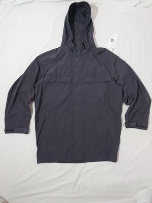 Jaqueta Uniqlo x Jil Sander com capuz meio casaco cinza grande - Imagem 1 de 4