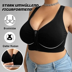 Damen Abnehmbare Brustpasse SPORTS Bh Reißverschluss Vorne Yoga Push Up L-4XL - Bild 1 von 13