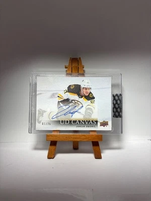2018-19 Upper Deck Clear Cut - UD Canvas Signatures Jakub Zboril SN25 - Image 1 of 2