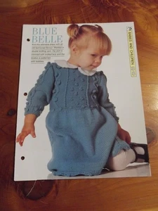 KNITTING PATTERN BLUE BELLE DRESS  BABIES AND CHILDREN CREATIVE NEEDLES *GREAT* - Picture 1 of 1