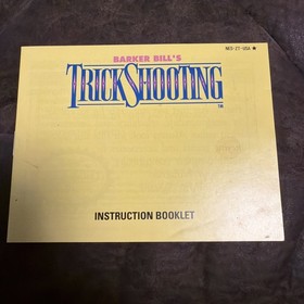 Barker Bill's Trick Shooting Nintendo NES Game Instruction Manual booklet only