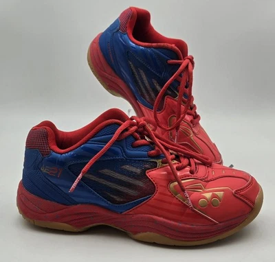 Zapatos de bádminton Yonex All England 21, coral rojo alto/azul, para hombre 6,5, para mujer 8 Foto 1 de 4