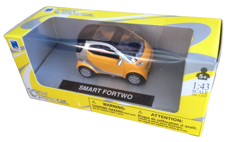 SMART FORTWO For Two scala 1/43 auto metallo NEWRAY NEW RAY NEW-RAY macchinina g - Immagine 1 di 4