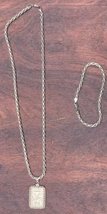 COLLAR PULSERA PLATA 925 LINGOTES PLATA AMERICANA ITALIA 5g .999 - Imagen 1 de 11