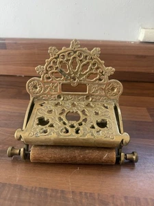 Victorian Toilet Roll Holder Brass - Picture 1 of 3