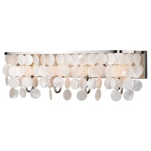Vaxcel Lighting W0271 Nickel Elsa 4-Light 28"W Bathroom Vanity Light - Picture 1 of 5