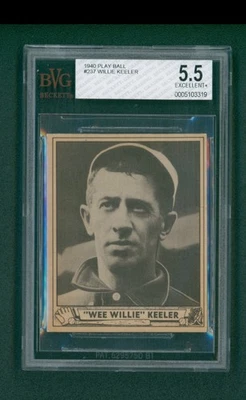 1940 Play Ball Baseball Card - #237 Willie Keeler, BVG 5.5 EX+ - Image 1 of 2