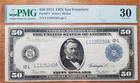 FEDERAL RESERVE NOTE 1914 $50   FR1071  PMG 30 VERY FINE