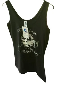 Camiseta Grotty Yachty para mujer talla pequeña (8) negra gráfica Y2K vela nueva con etiquetas - Imagen 1 de 7