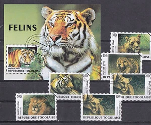 Q1129 - Togolaise 2000 - Block + Set - Dieren/Animals/Tiere (Tijgers/ Tigers) - Picture 1 of 1