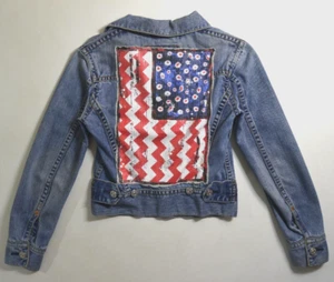 CHAQUETA DE CAMIONERO LEVIS AÑOS 90 TIPO 1 PEQUEÑA talla 8 10 Mujer BANDERA DE EE. UU. DENIM Papá Jeans - Imagen 1 de 20