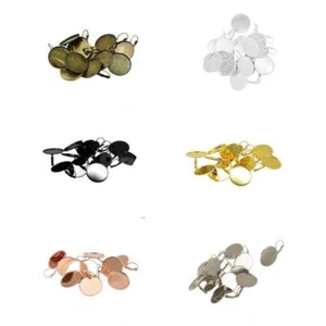 12 Pieces Leveback Earring Pad Glue On Findings Jewelry Making - Picture 1 of 20