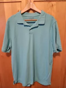 Croft & Barrow Herren Signature Golf Hemd Blau Baumwolle Kurzarm Slim Fit XL - Bild 1 von 3