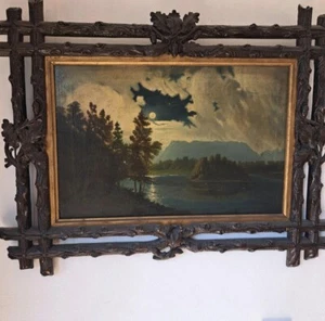 Ölgemälde Im geschnitzten Rahmen - Bild 1 von 8