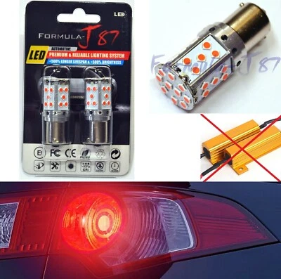 Luz LED Hyper Flash Libre PY21W Roja Dos Bombillas Señal de Giro Frontal Lámpara Actualización Foto 1 de 4