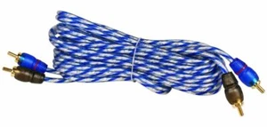 Rockville RTR122 12 pies 2 canales par trenzado cable RCA pasador dividido, 100 % cobre - Imagen 1 de 2