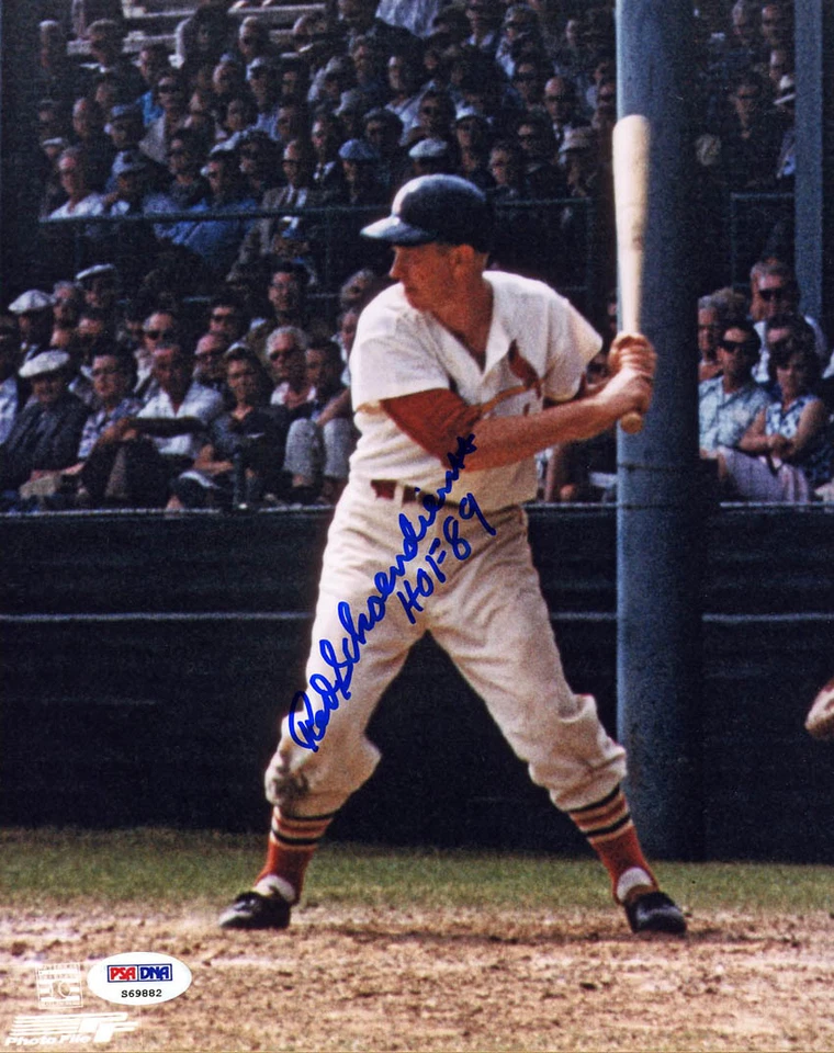 Red Schoendienst SIGNED 8x10 Photo Cardinals + HOF 89 PSA/DNA AUTOGRAPHED - Image 1 of 1