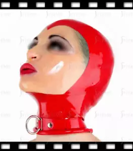 Latex Hoods Mask Face Transparent Neck O-Ring Unique Cool Customized 0.4mm a28 - Picture 1 of 5