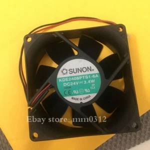 1pcs SUNON KDE2408PTS1-6A DC24V 3.4W 8025 Inverter Cooling Fan 2pin - Picture 1 of 3
