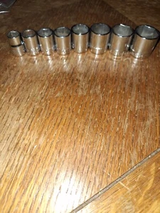 Craftsman  11/16” 5/8” 9/16” 3/4” 1/2" Socket Set 3/8’’ 7 /16" 13/16"  6 Point - Foto 1 di 9