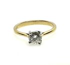 18Ct Gold Diamond Solitaire Ring 18K Yellow Gold 050Ct Diamond Engagement Ring