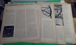 1974 Original History 8-page Article SOPHISTICATED CRANES Chimneys Mechanisms - Picture 1 of 11