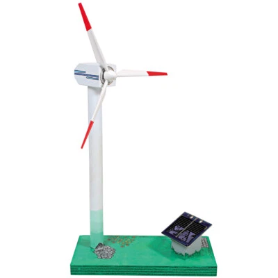 MATCHES21 HOME & HOBBY Solarbetriebener Windgenerator Bausatz Energie aus Sonne ab 12 Jahren