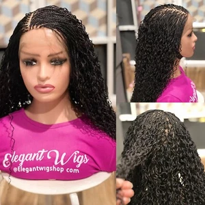 Braided wig: beautiful Handmade braided wig, water wave made on a full lacewig. - Picture 1 of 6