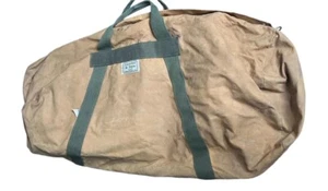 Vintage Laacke & Joys Canvas Tent Bag Tan USA Made Rare Brown Green - Picture 1 of 11
