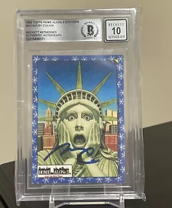 Macaulay Culkin as Kevin Signed 1992 Topps Home Alone 2 Stickers BGS BAS AUTO 10 - Picture 1 of 6