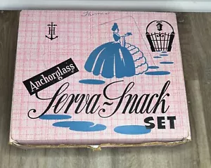 Vintage Anker Glas Serva Snack Box Set für vier Personen - 8 Stück - Bild 1 von 6