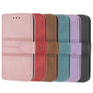 Für Samsung Galaxy S24 A73 A15 Handyhülle Magnet PU Leder Flip Geldbörse Cover - Picture 1 of 17