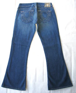 Pantalones de mezclilla True Religion Carrie Bell acampanados para mujer talla 26 azul desgastado-elástico L27,5 - Imagen 1 de 12