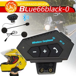 Motorrad Helm Bluetooth Headset Motorräder Intercom Gegensprechanlage Kopfhörer - Bild 1 von 9