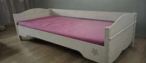 PAIDI Hochbett weiß "CLAIRE" Spielbett + Dach + Vorhänge+ Leiter - Bild 1 von 16