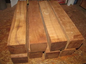 EIGHT (8) FEQ TEAK TURNING BLANKS LATHE BLOCK CARVE WOOD LUMBER 2 X 2 X 9" - Picture 1 of 1