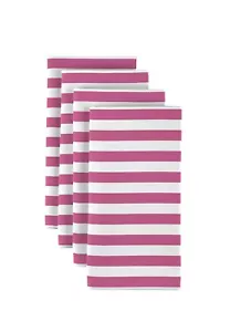 Small Stripes Pink 18" x 18" Napkins 1 Dozen - Picture 1 of 1