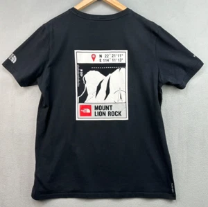 North Face GPS Shirt Hong Kong Black Short Sleeve Large Mount Lion Rock Flashdry - Picture 1 of 12