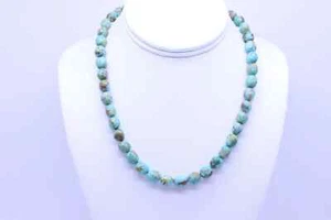 Collar de piedras preciosas gruesas azul turquesa gruesa Kingman Arizona genuino para hombre - Imagen 1 de 7