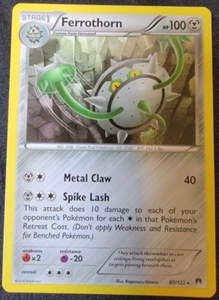 Juego de cartas coleccionables Ferrothorn # 80/122 XY: Breakpoint Pokémon JCC casi nuevo/como nuevo - Imagen 1 de 1