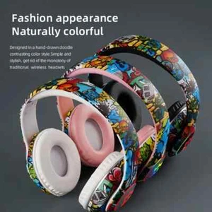 Graffiti Foldable BluetoothGaming Headset - Stylish Design, Noise Cancelling - Picture 1 of 7