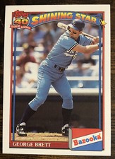 1991 Topps Bazooka Shining Stars #10 George Brett Kansas City Royals Great