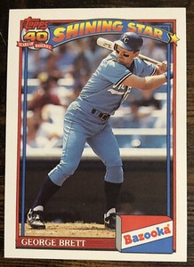 1991 Topps Bazooka Shining Stars #10 George Brett Kansas City Royals Great