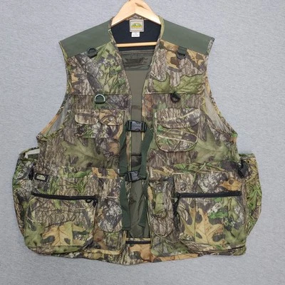Fieldline Mossy Oak Camouflage Hunting Vest Buckle Clip Closure Big Pocket_31x26 - Image 1 of 4