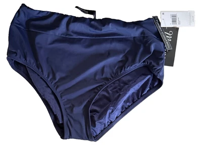Parte inferior de bikini Maxine of Hollywood talla 18 azul marino banda ancha lisa Foto 1 de 4